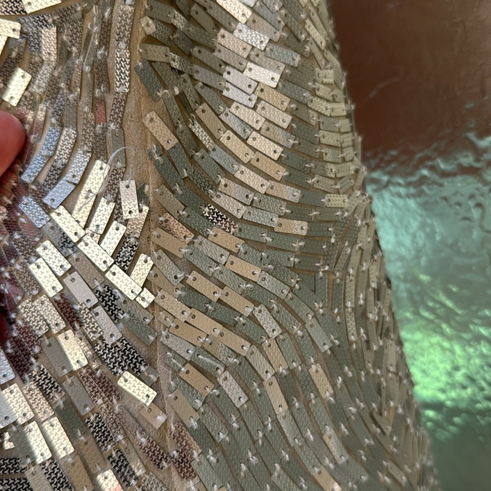 Silver Sequin Short Sleeve Top - Evening Sparkle - Picture 5 of 5
